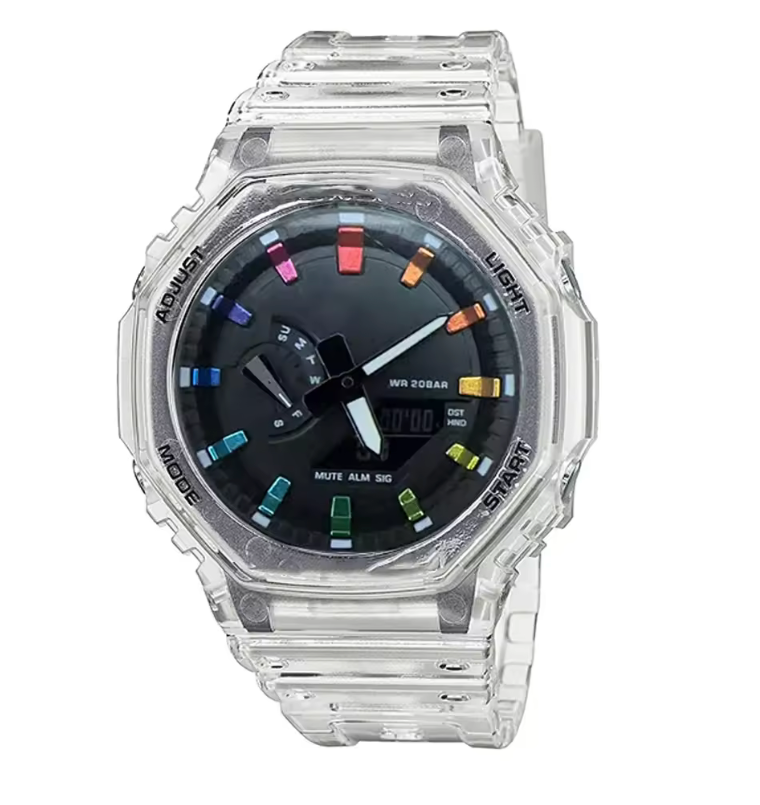 G-SHOCK GRIS TRANSPARANTE COLORE