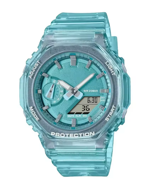 G-SHOCK BLEUE TRANSPARANTE